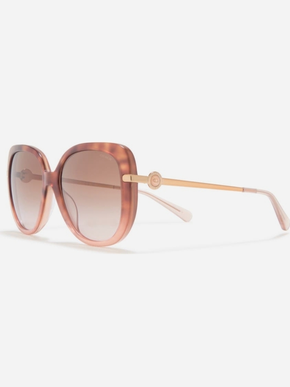 Coach 55mm Gradient Square Sunglasses Tortoiseshell Oversized NWT - Picture 3 of 3